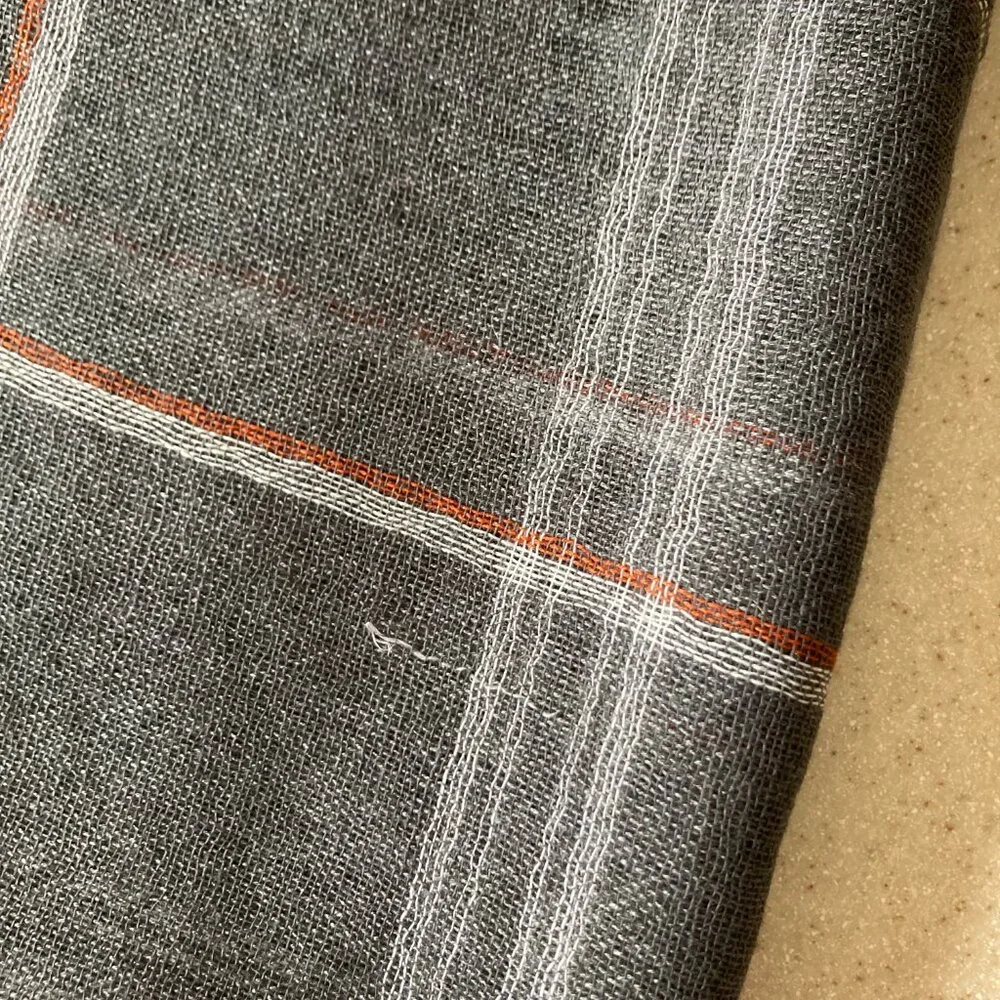 Gray Plaid Scarf NWT
